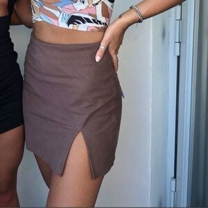 Mini Skirt with Slit